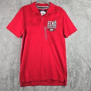 Ecko Unlimited Ecko Unltd 1972 Shirt Golf Polo Mens Medium Red Short‎ Sleeve NWT